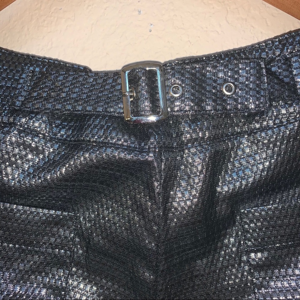 Harlyn Anthropologie Silver Cropped Cuffed Pants - Picture 13 of 15